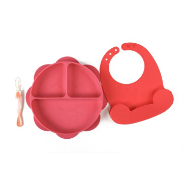 BPA free baby products 2020 silicone baby plate silicone feeding set